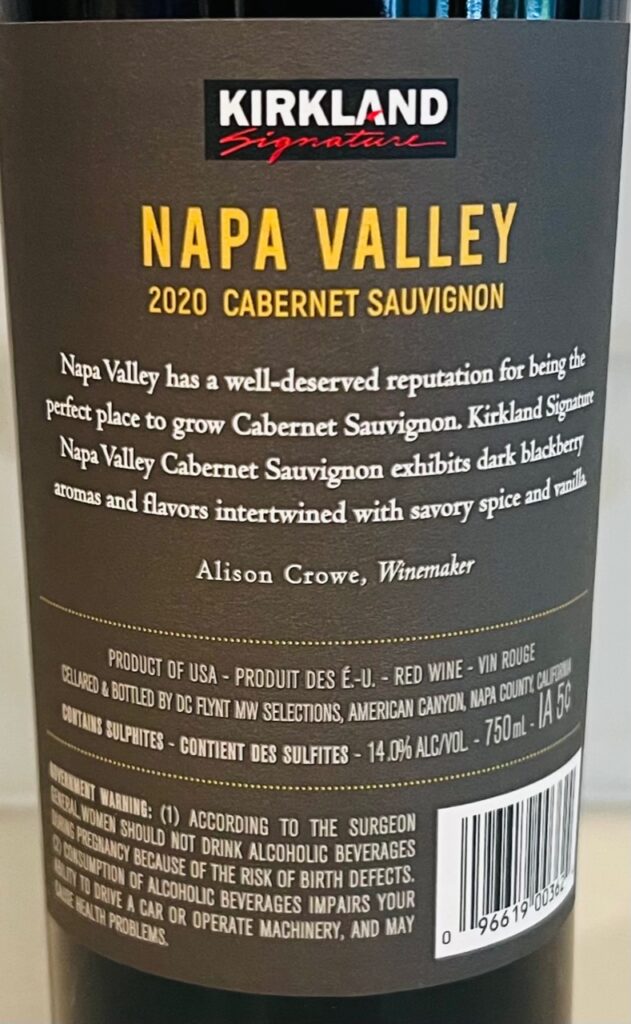 Kirkland Signature Napa Valley Cabernet Sauvignon