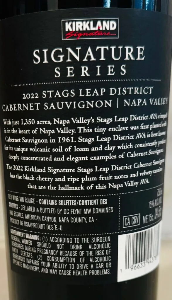 Kirkland Signature Stags Leap District Cabernet Sauvignon